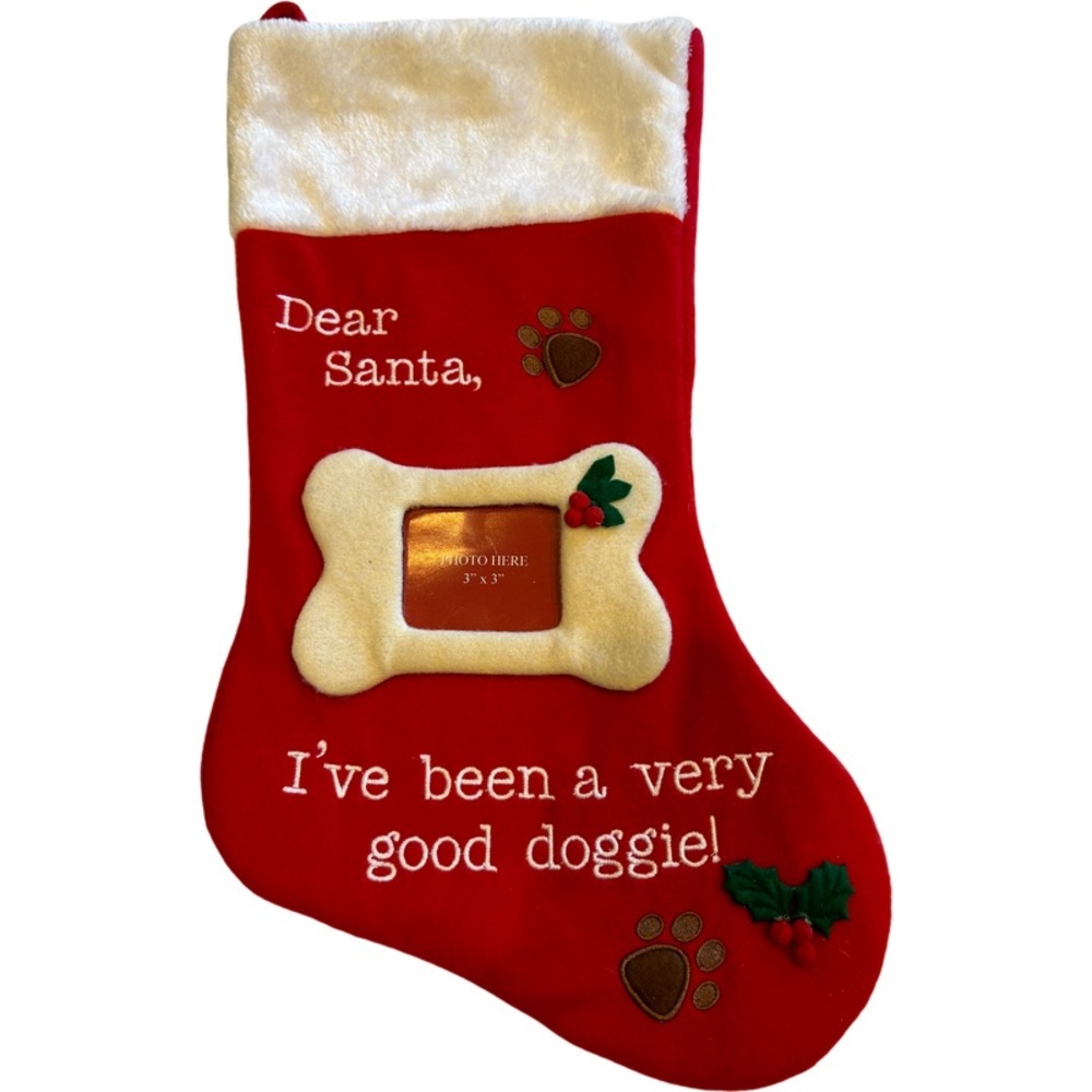 Dog Christmas stocking NWOT